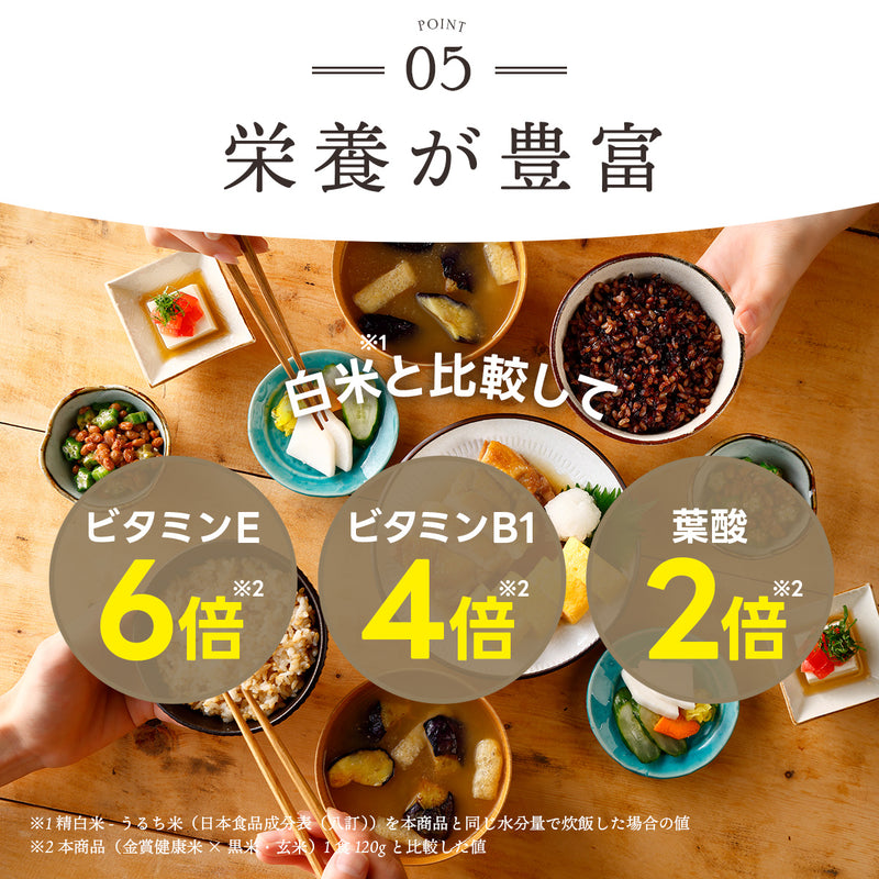 金賞健康米×黒米・玄米